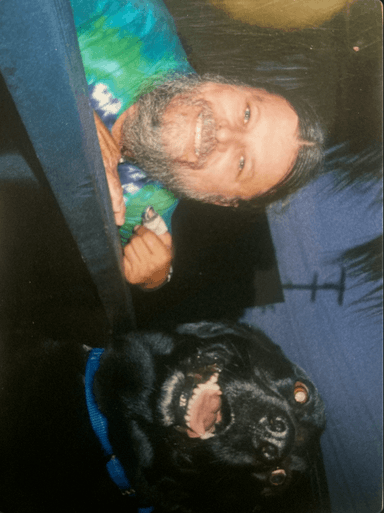 Billy with rescue dogs 8